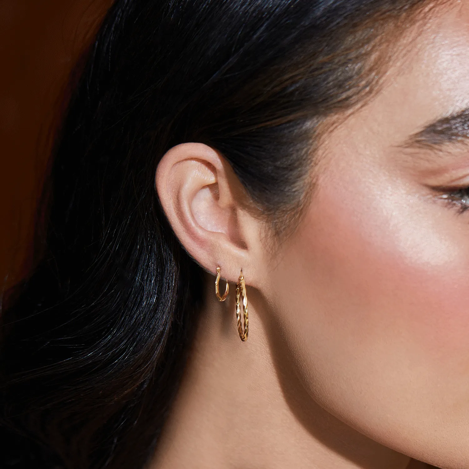 Twist Hoop Earrings sold by Baby Gold product image thumbnail 5