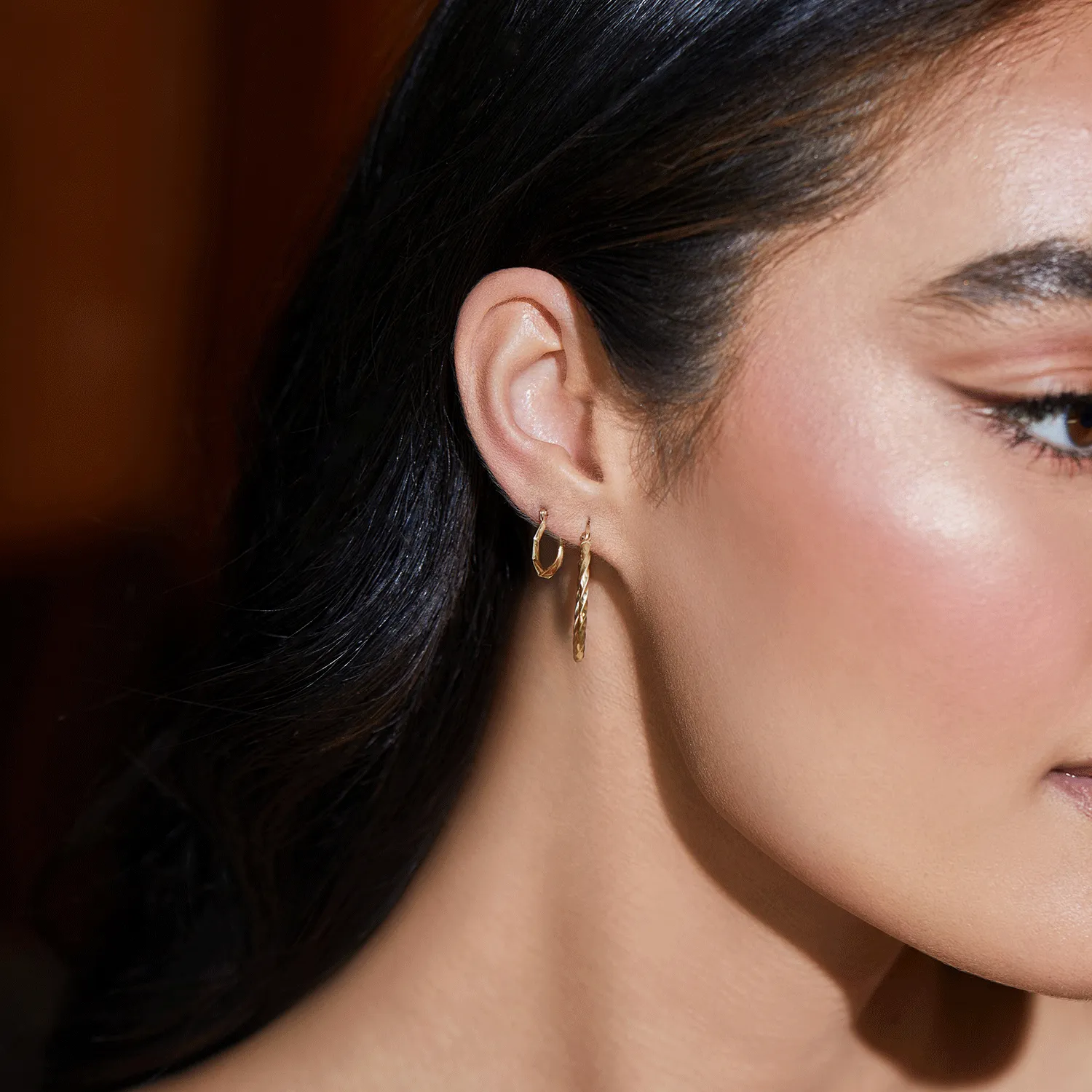 Twist Hoop Earrings sold by Baby Gold product image thumbnail 4