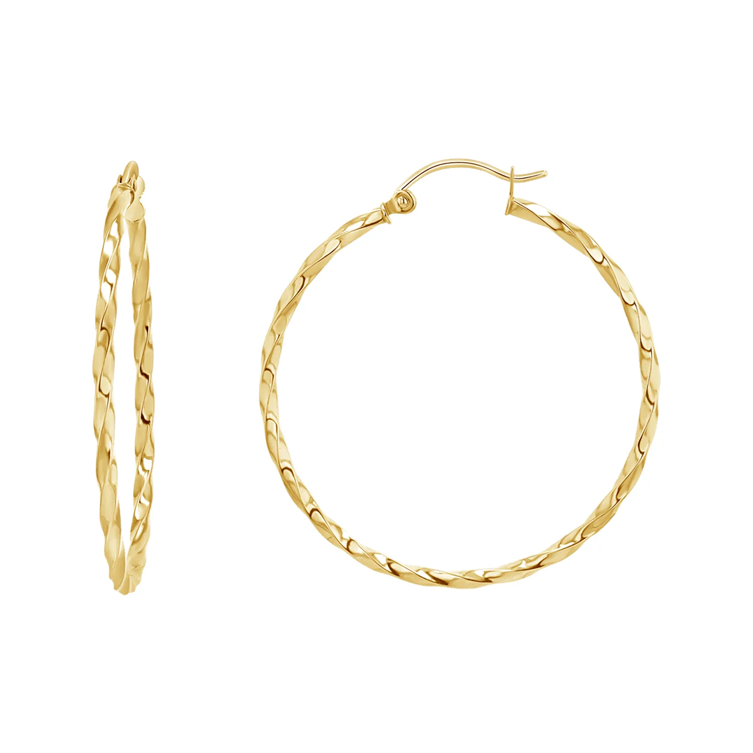 Twist Hoop Earrings sold by Baby Gold product image thumbnail 3