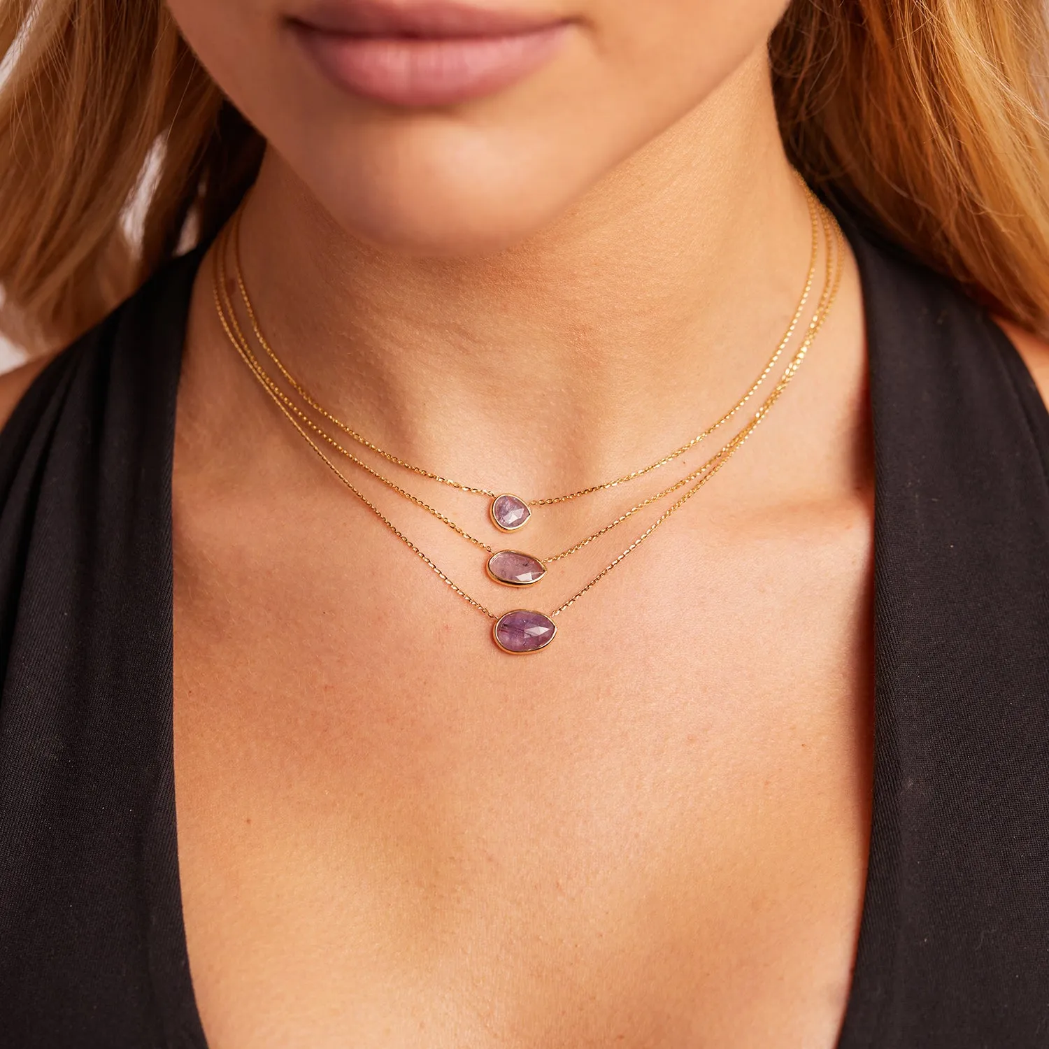 Tanzanite Gemstone Necklace sold by Baby Gold product image thumbnail 5