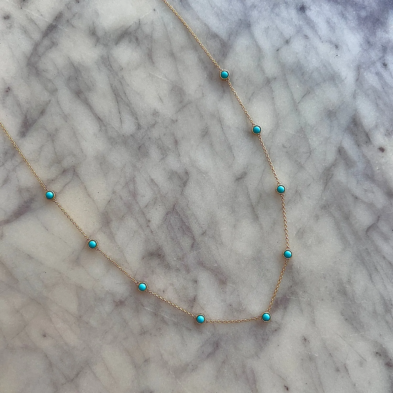 Genuine Turquoise Strand Necklace sold by Baby Gold product image thumbnail 4