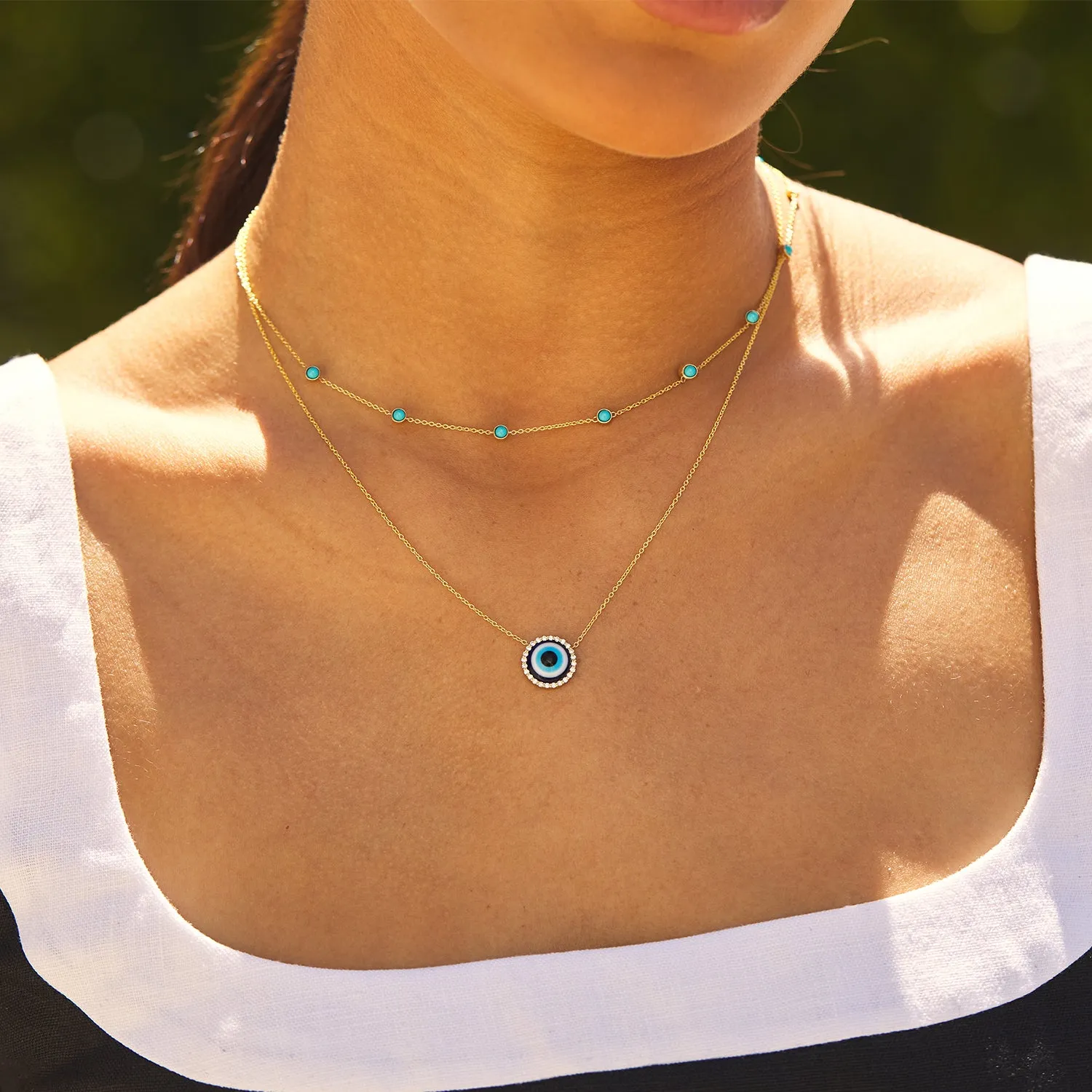 Genuine Turquoise Strand Necklace sold by Baby Gold product image thumbnail 5