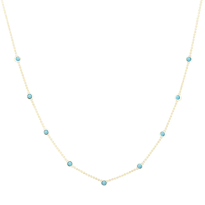 Genuine Turquoise Strand Necklace sold by Baby Gold
