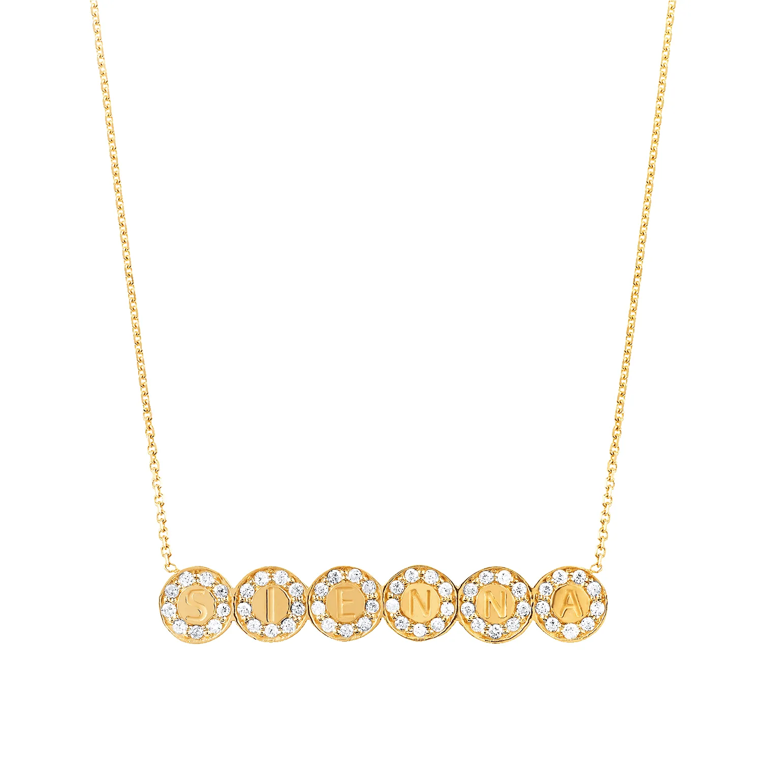 Custom Diamond Bubble Necklace sold by Baby Gold