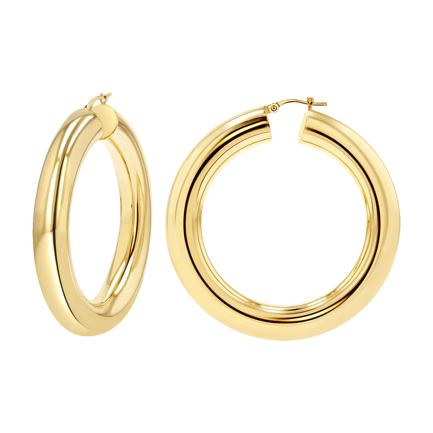 8mm Extra Grand Tube Hoop Earrings sold by Baby Gold