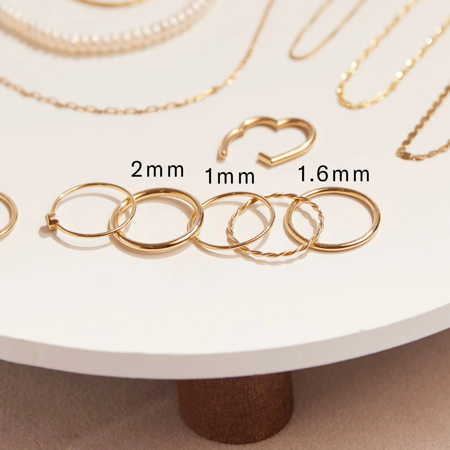 1.6mm Round Wire Stacking Band sold by Baby Gold product image thumbnail 5