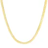 14K Gold Grand Herringbone Necklace 5mm sold by Baby Gold
