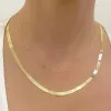 14K Gold Grand Herringbone Necklace 5mm sold by Baby Gold