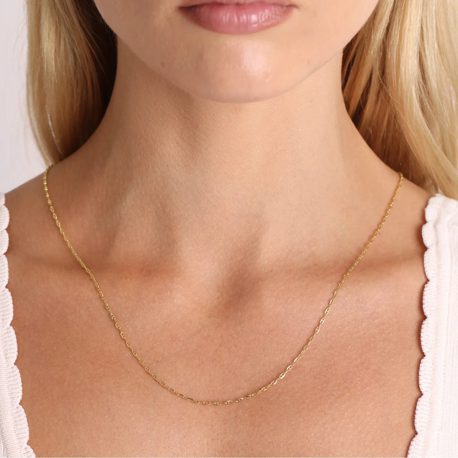 Mariner Anchor Chain Link Necklace sold by Baby Gold product image thumbnail 3