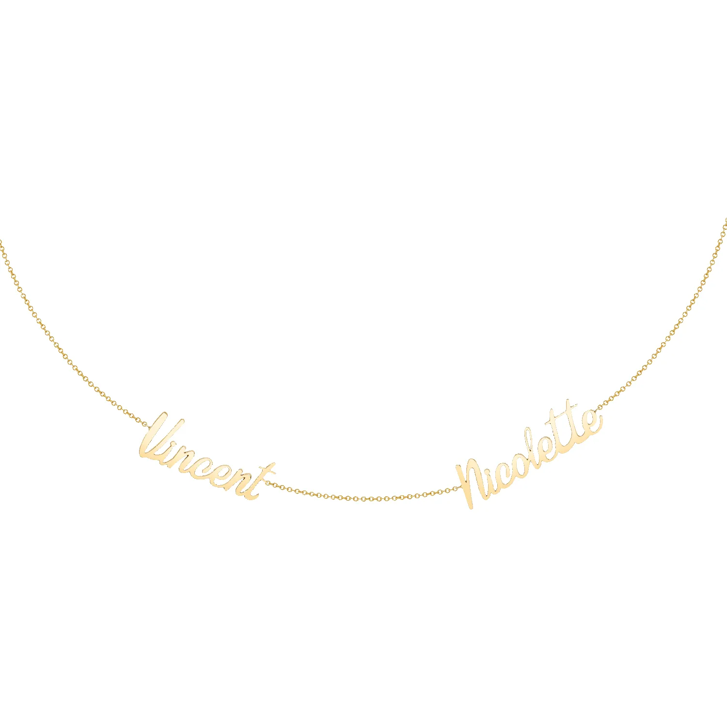 Deux Name Necklace sold by Baby Gold product image thumbnail 5