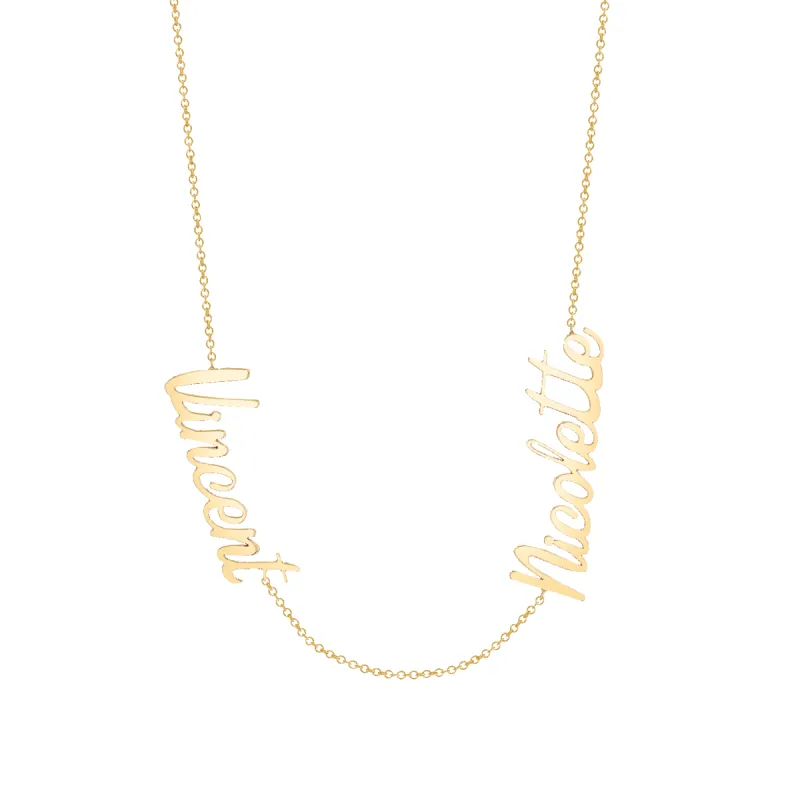 Deux Name Necklace sold by Baby Gold