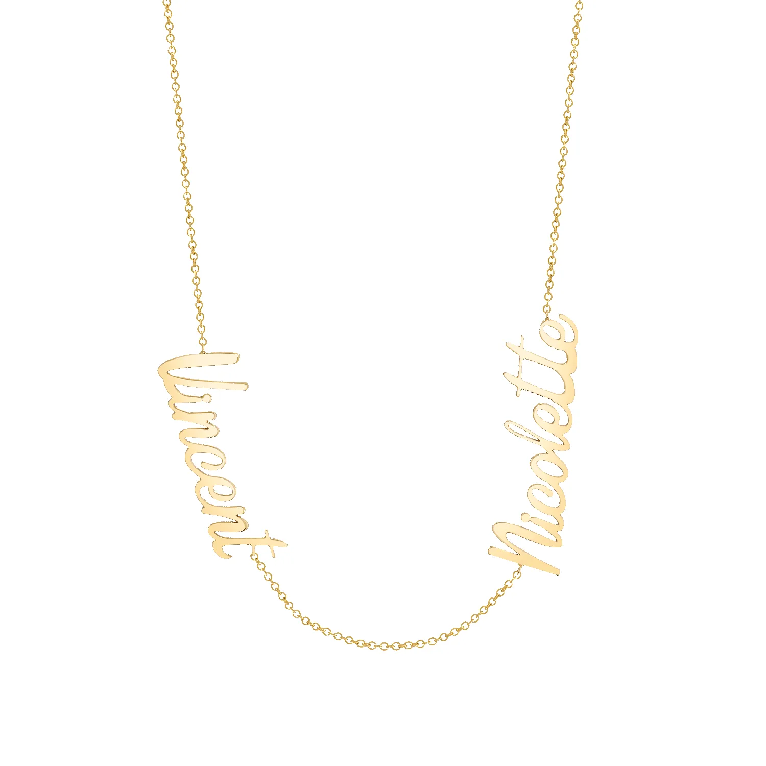 Deux Name Necklace sold by Baby Gold