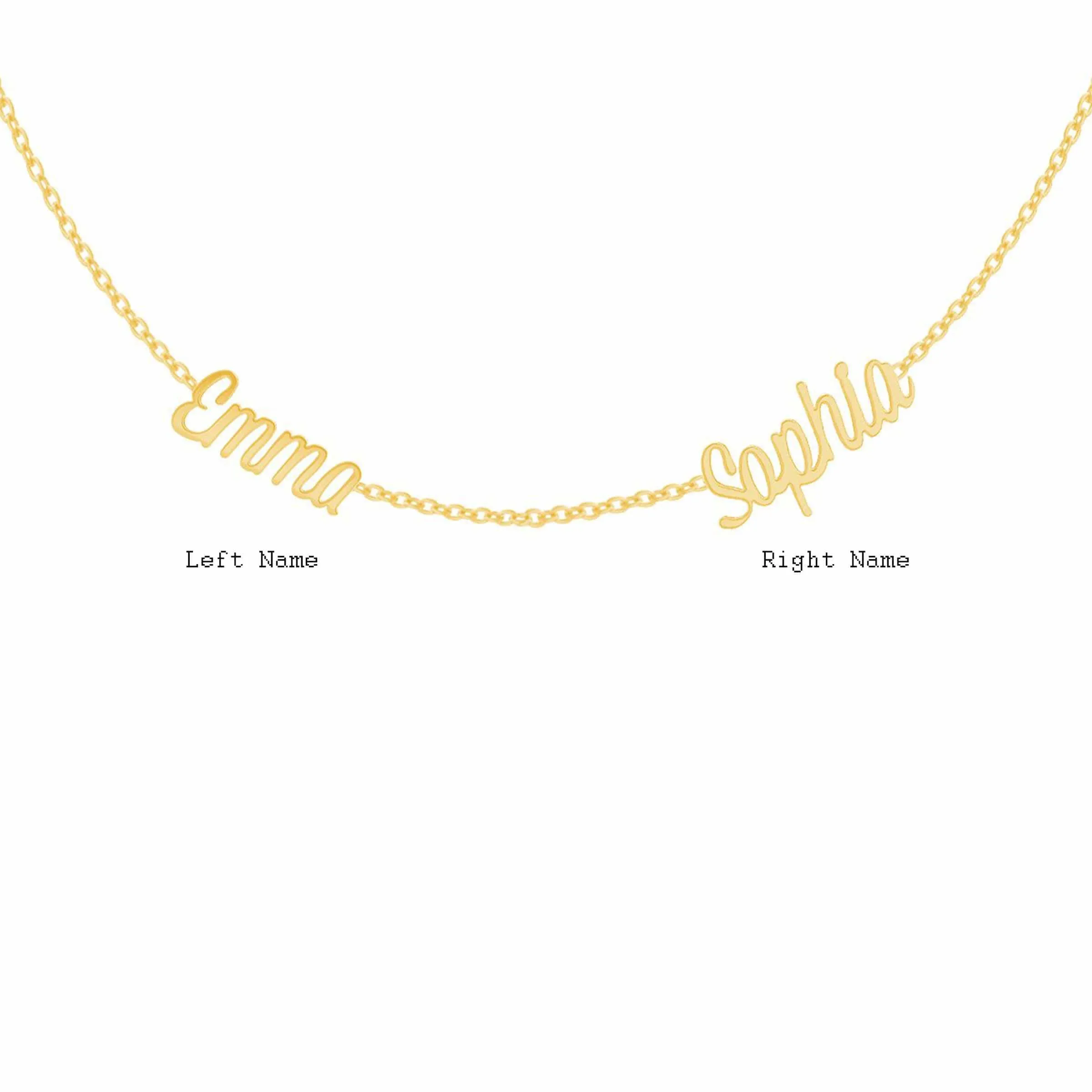 Deux Name Necklace sold by Baby Gold product image thumbnail 4
