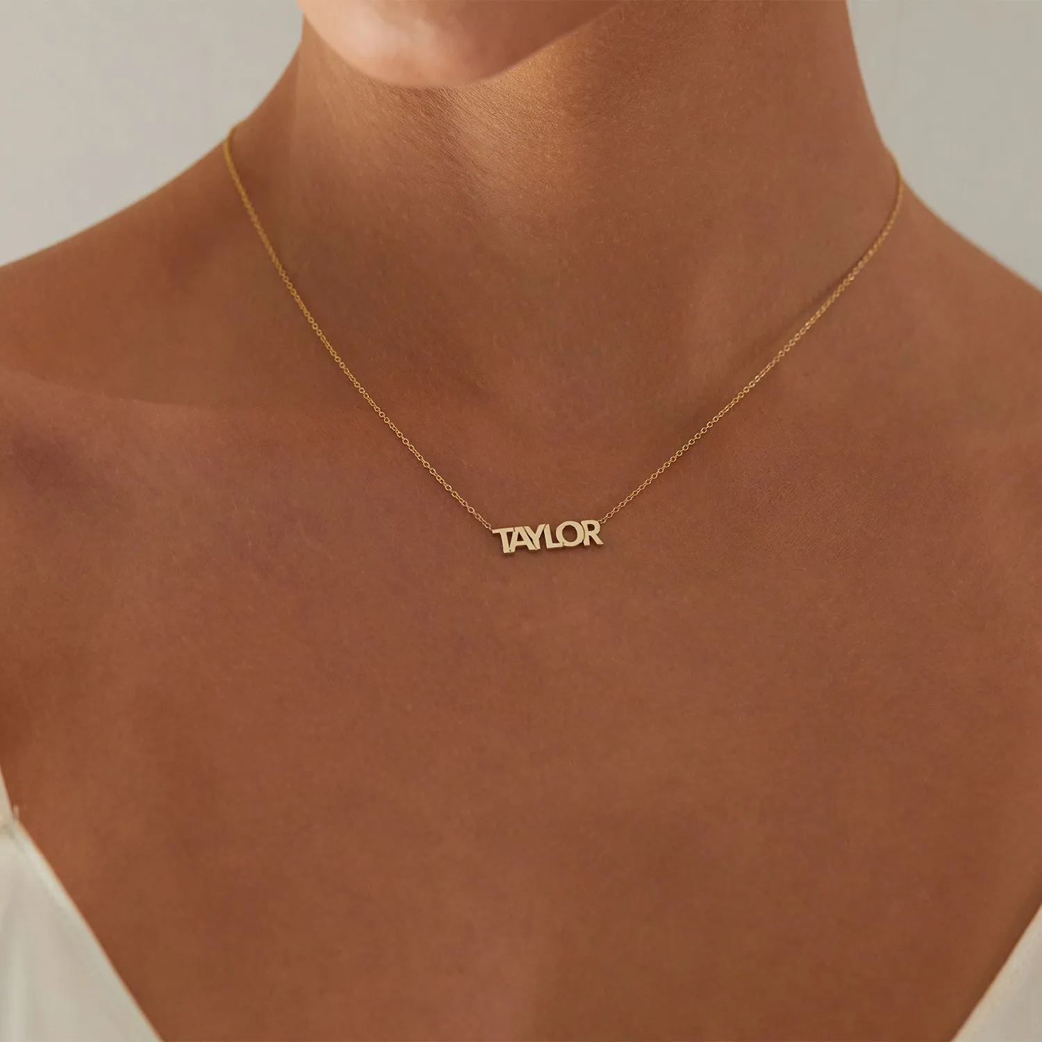 Block Letter Name Necklace sold by Baby Gold product image thumbnail 5