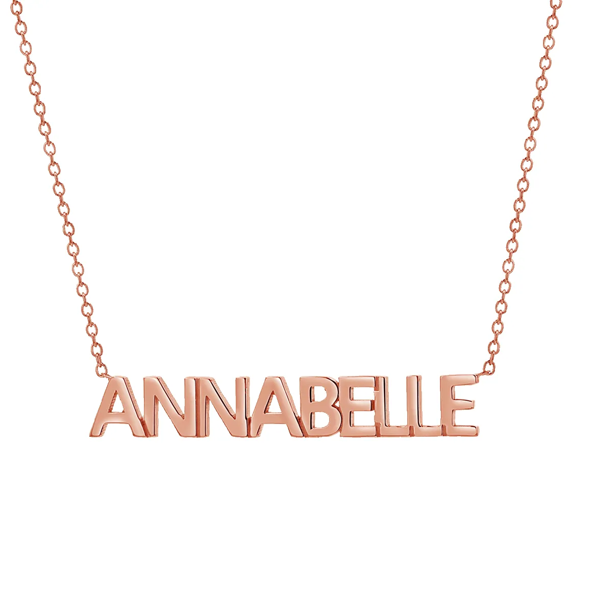 Block Letter Name Necklace sold by Baby Gold product image thumbnail 3