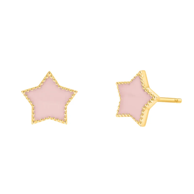 Enamel Star Earrings sold by Baby Gold