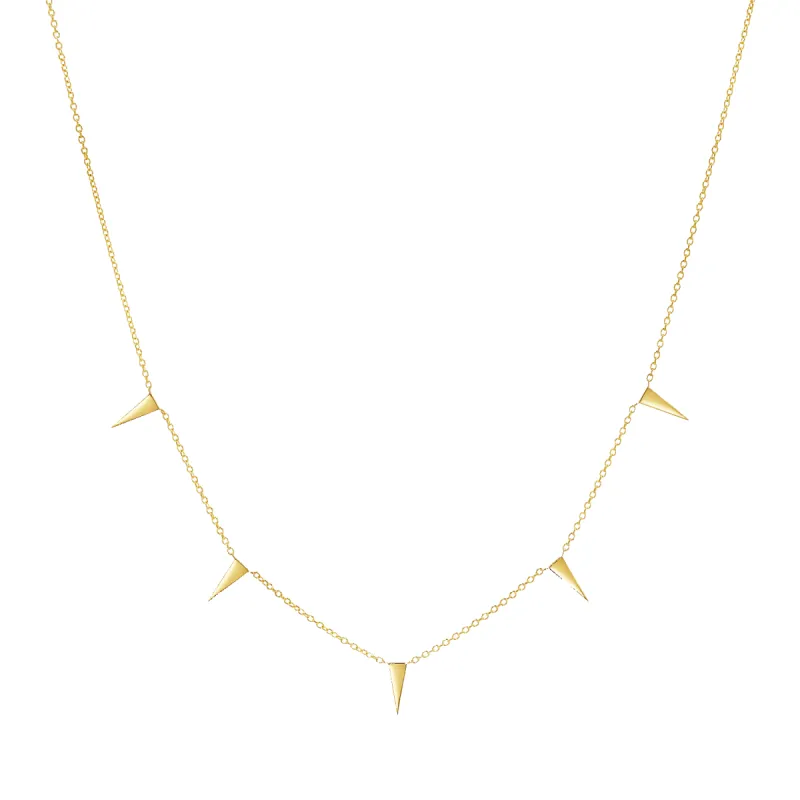 Triangle Spike Necklace sold by Baby Gold