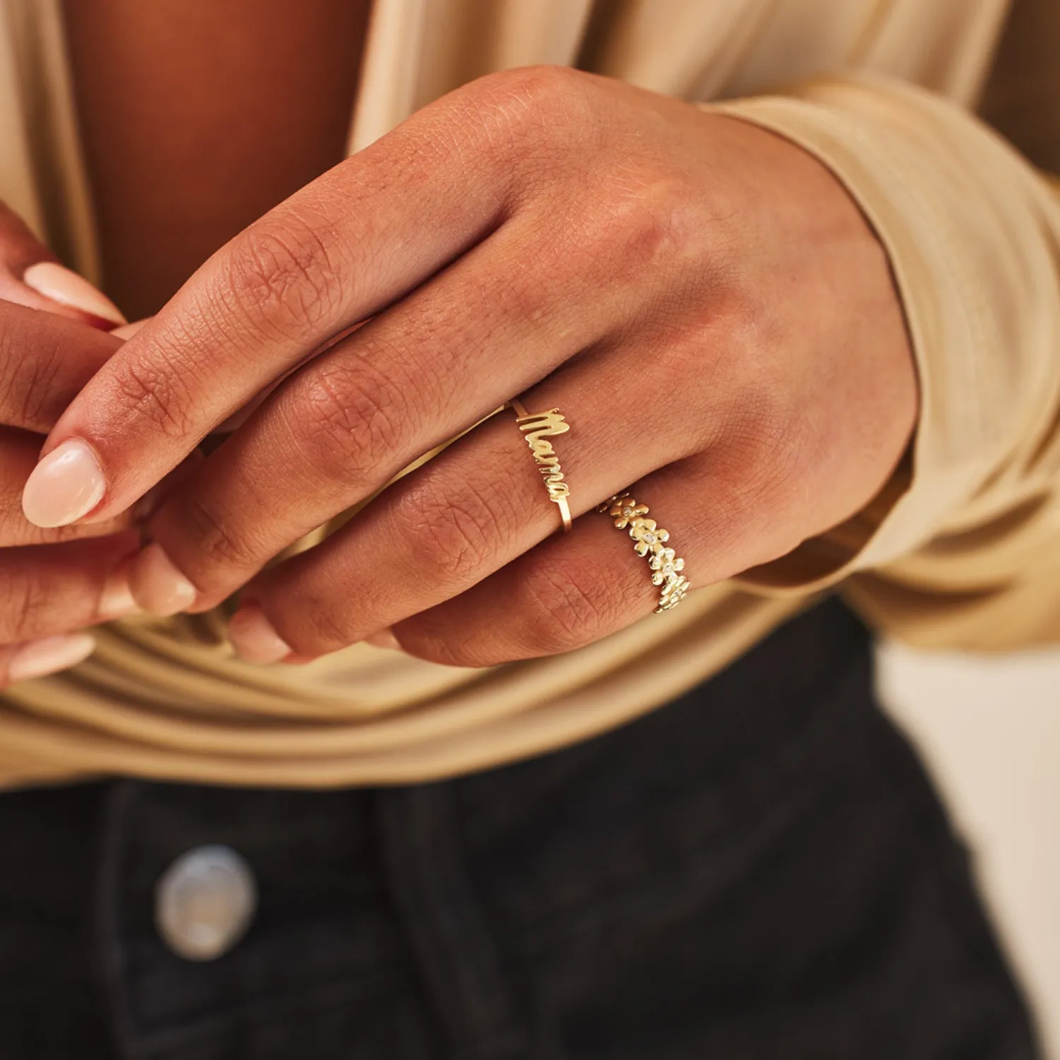 Script Mama Ring sold by Baby Gold product image thumbnail 5
