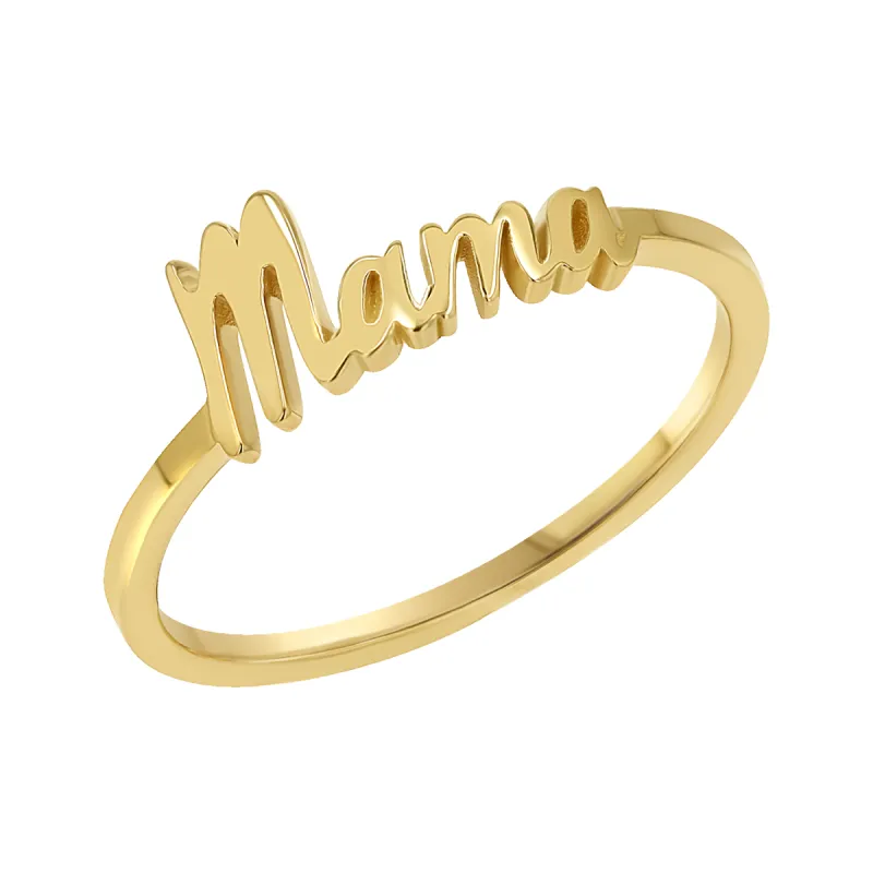 Script Mama Ring sold by Baby Gold