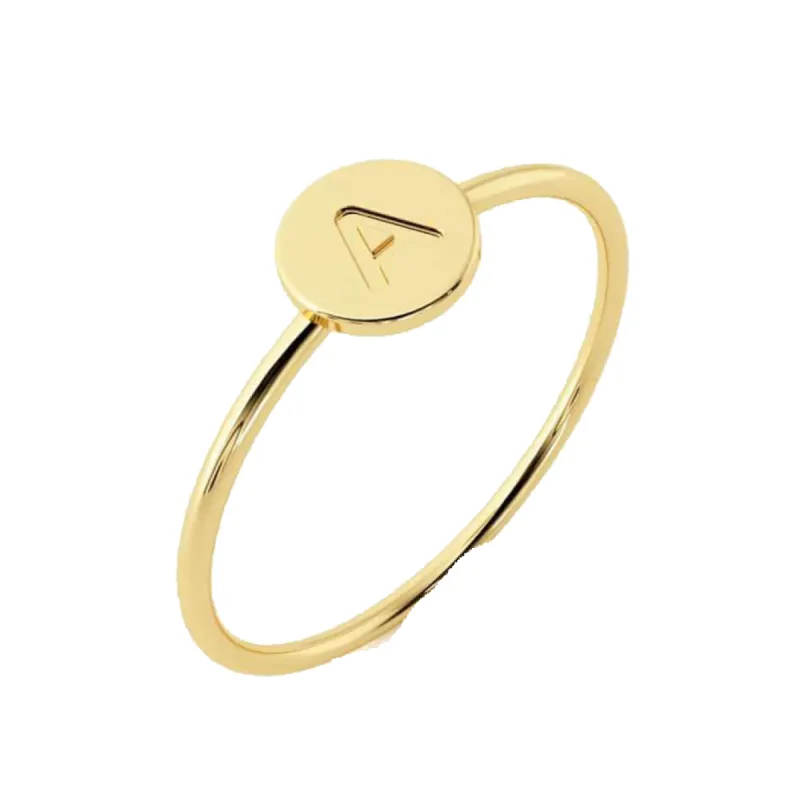 Stacking Initial Ring sold by Baby Gold
