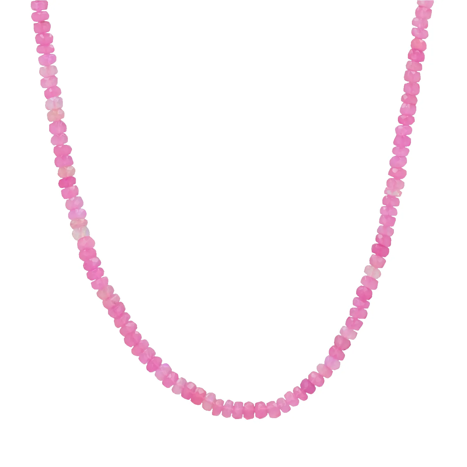 Pink Opal Bead Necklace sold by Baby Gold