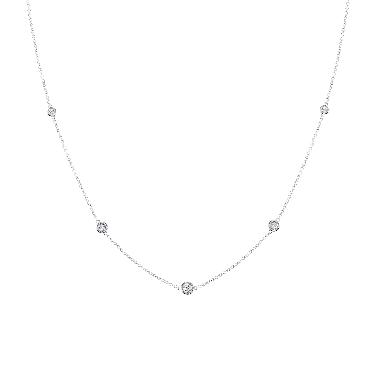 Diamond Bezel Strand Necklace sold by Baby Gold product image thumbnail 2