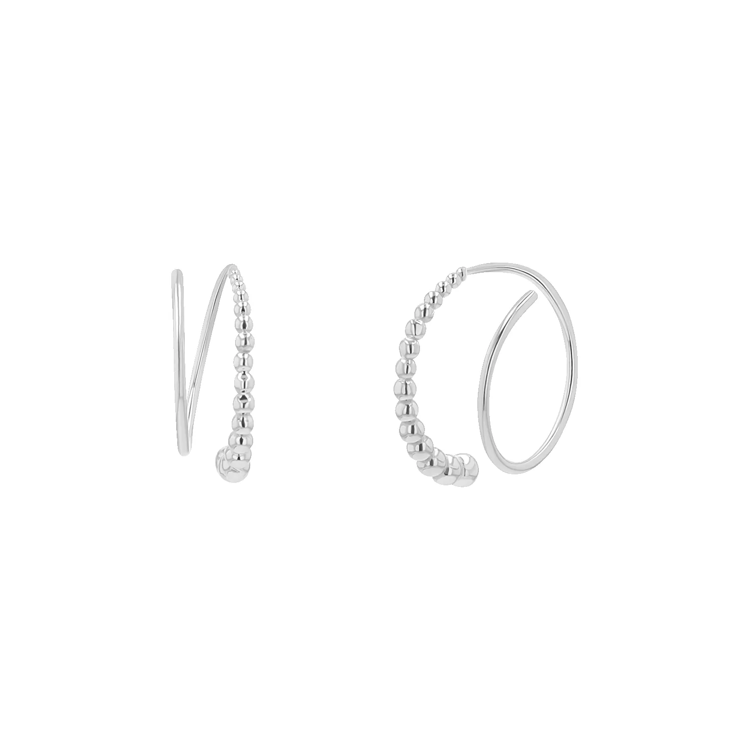 Bead Coil Hoop Earrings sold by Baby Gold product image thumbnail 2