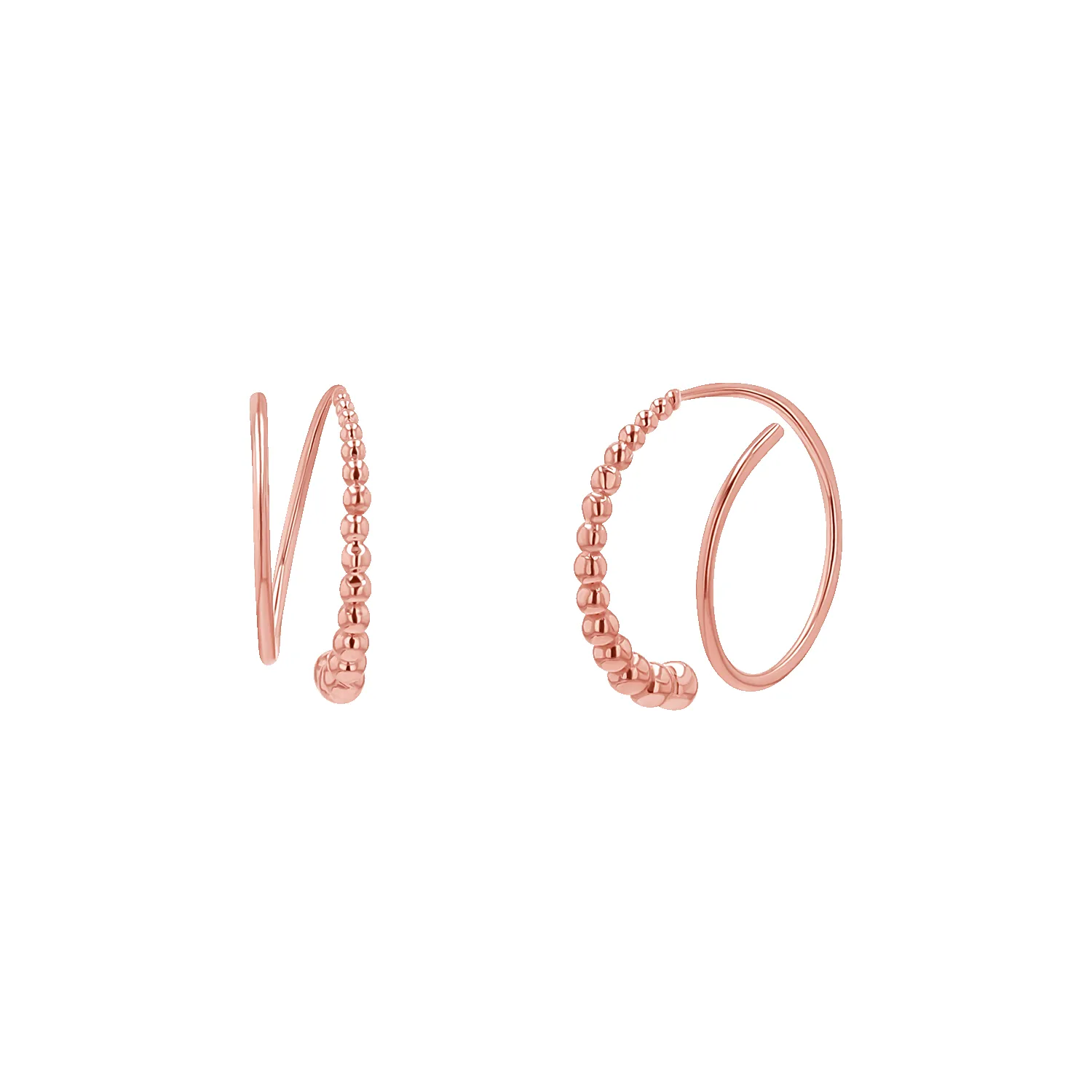 Bead Coil Hoop Earrings sold by Baby Gold product image thumbnail 3