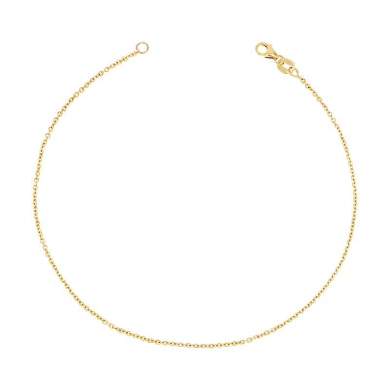 Diamond Cut Chain Anklet sold by Baby Gold