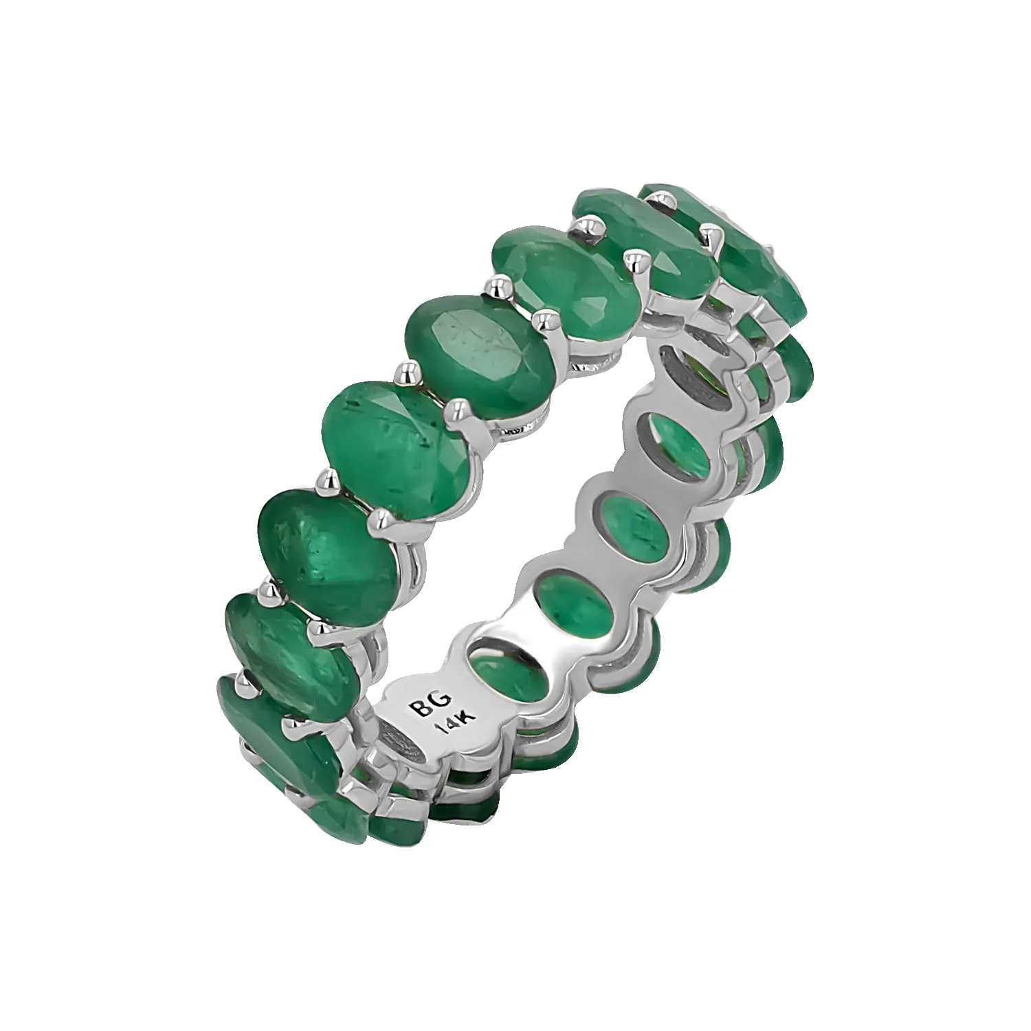 Genuine Emerald Oval Eternity Band sold by Baby Gold product image thumbnail 2