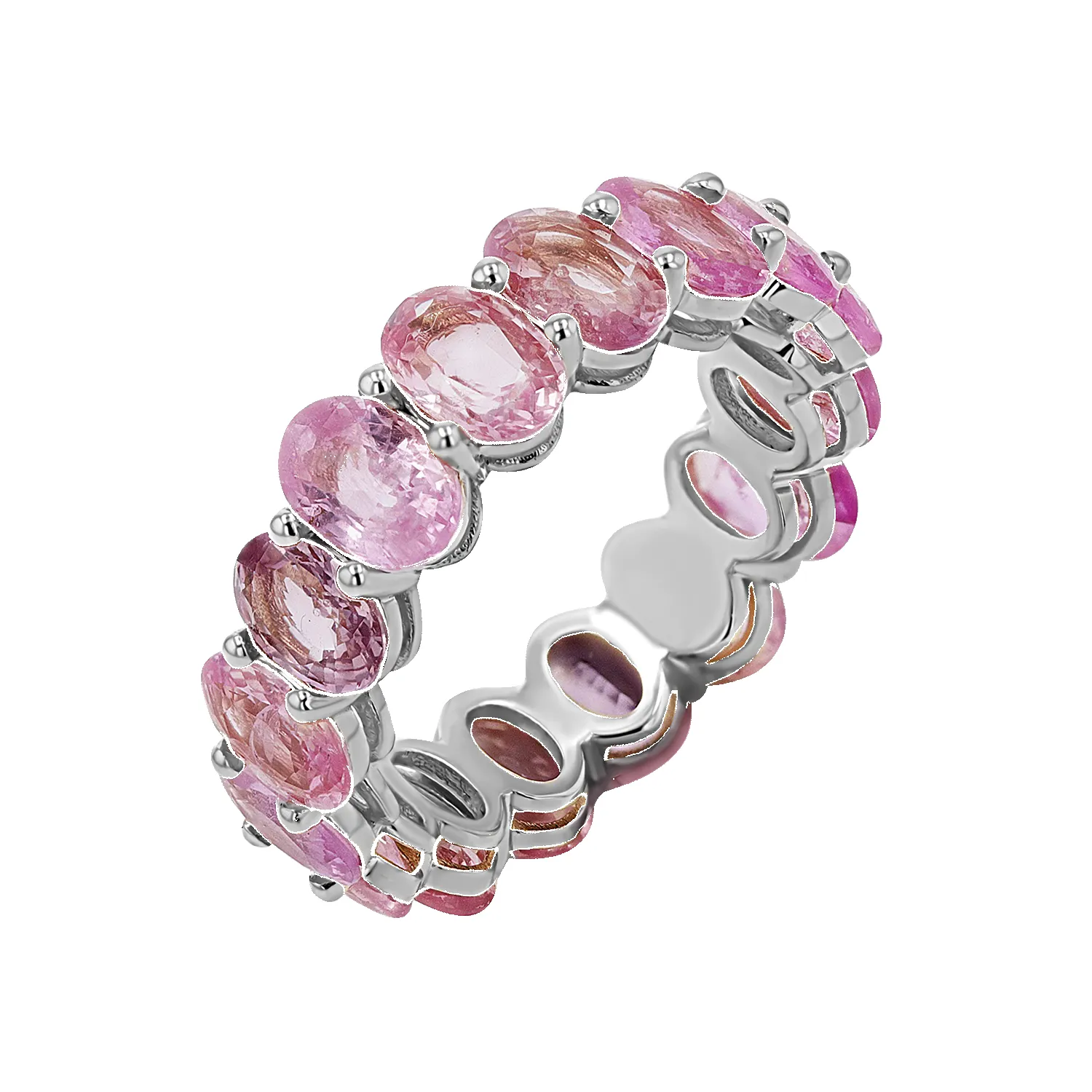 Genuine Pink Sapphire Oval Eternity Band sold by Baby Gold product image thumbnail 2