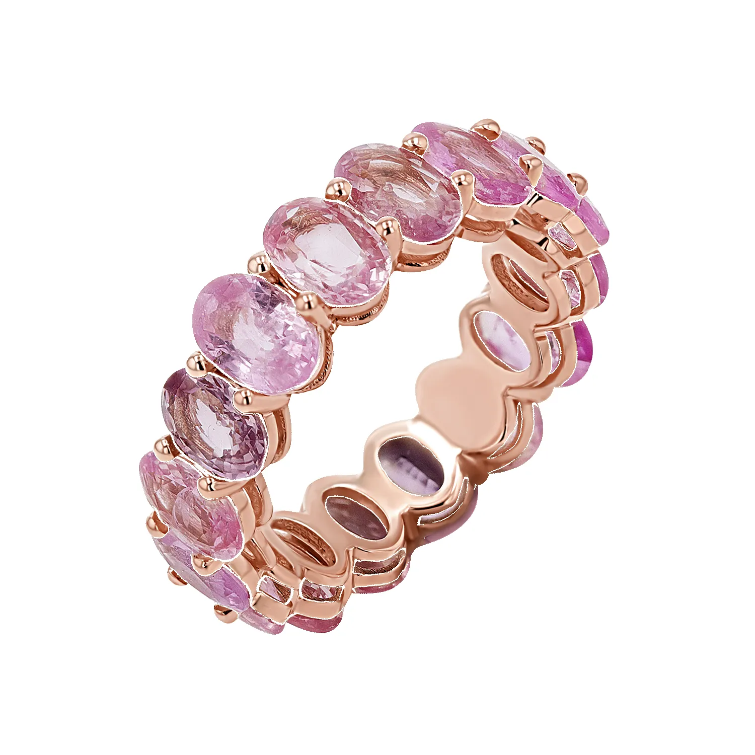 Genuine Pink Sapphire Oval Eternity Band sold by Baby Gold product image thumbnail 3