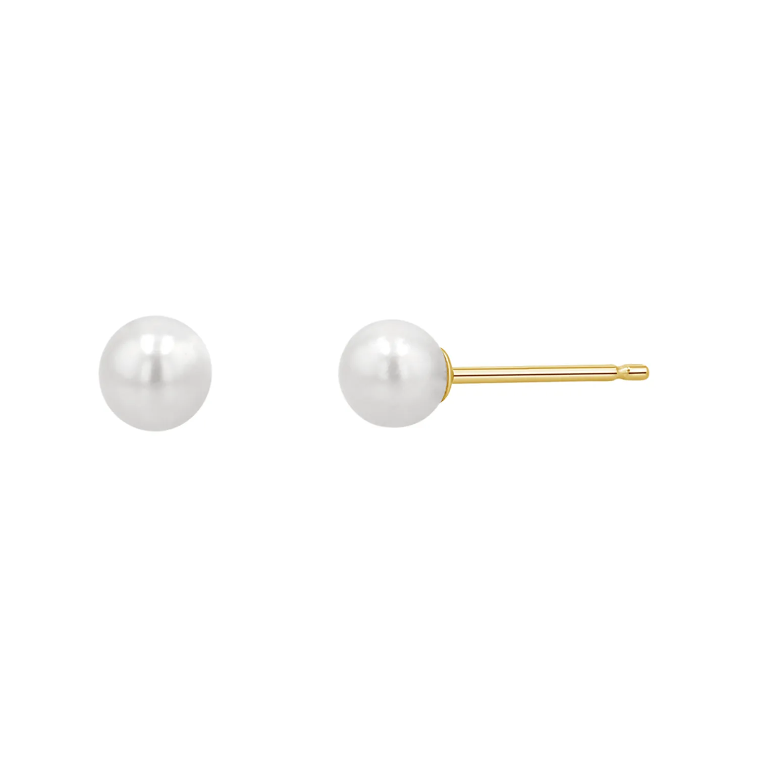 Pearl Stud Earrings sold by Baby Gold