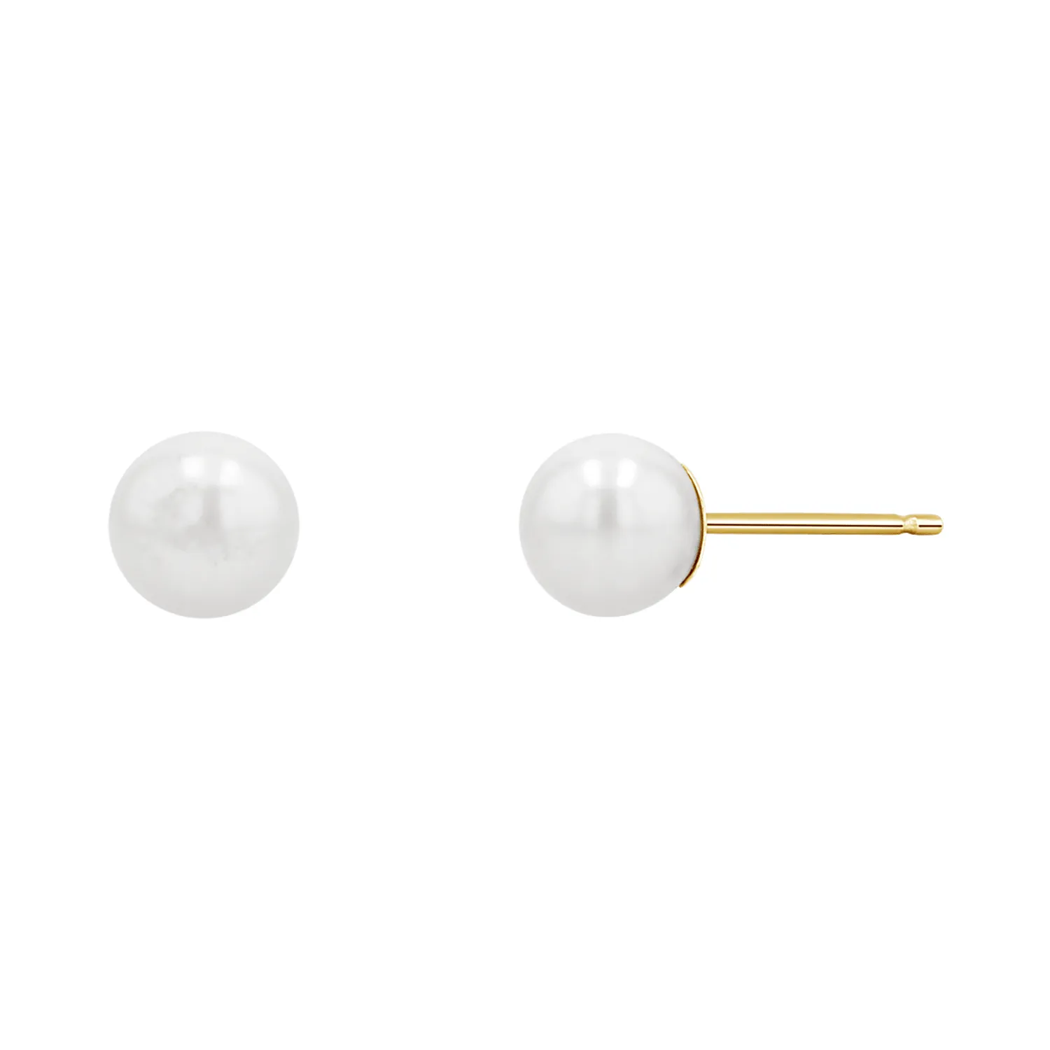 Pearl Stud Earrings sold by Baby Gold product image thumbnail 4