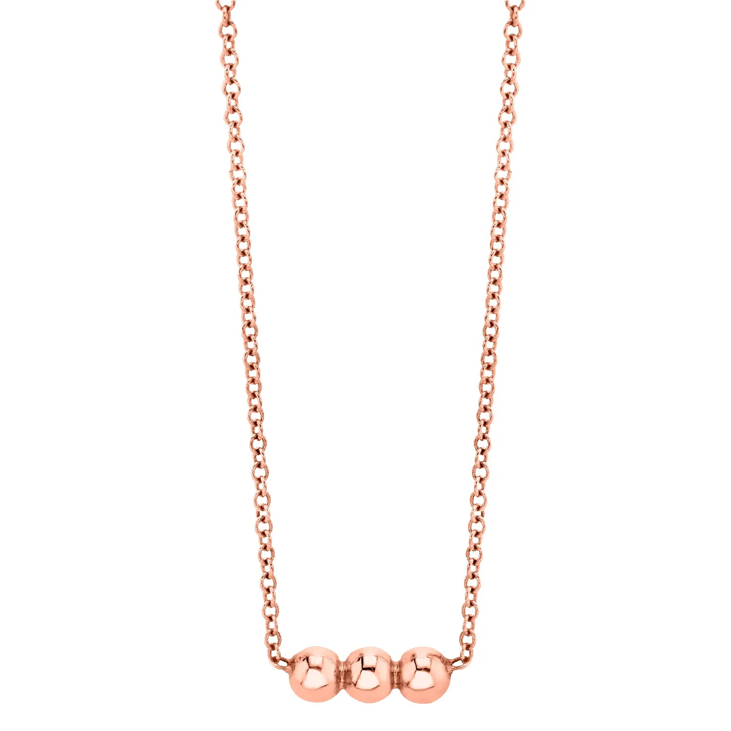 Dainty Trio Ball Necklace sold by Baby Gold product image thumbnail 3