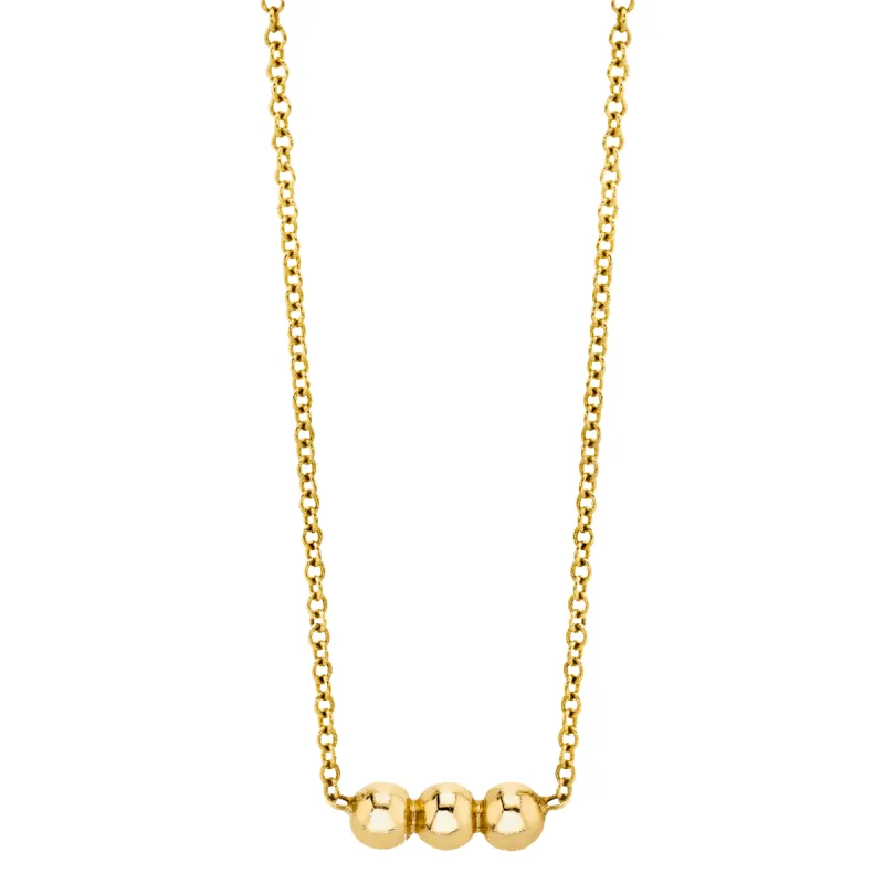 Dainty Trio Ball Necklace sold by Baby Gold