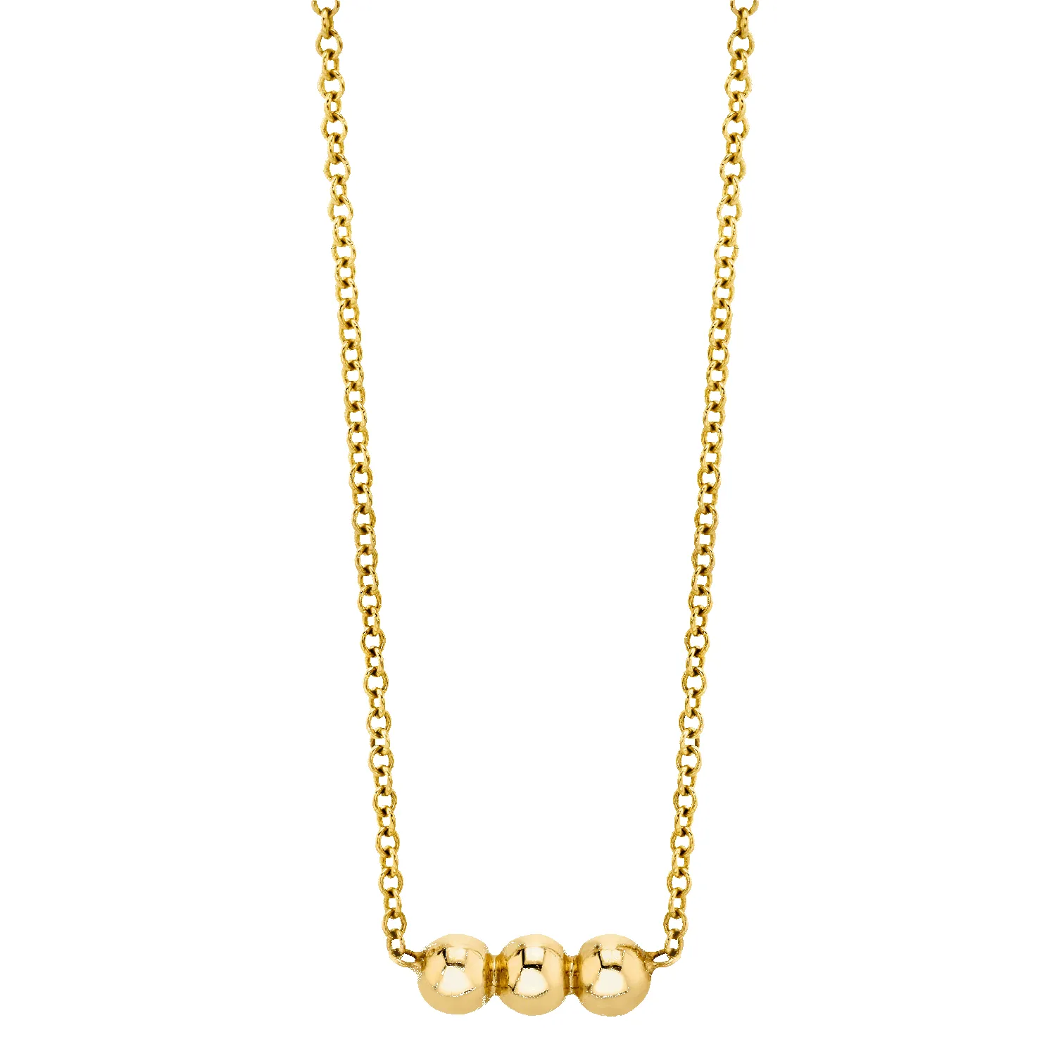 Dainty Trio Ball Necklace sold by Baby Gold
