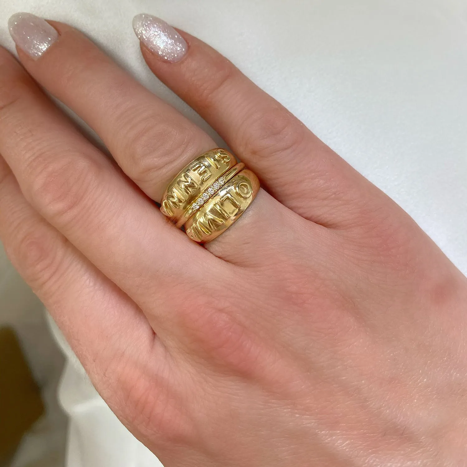 Custom Domed Ring sold by Baby Gold product image thumbnail 4