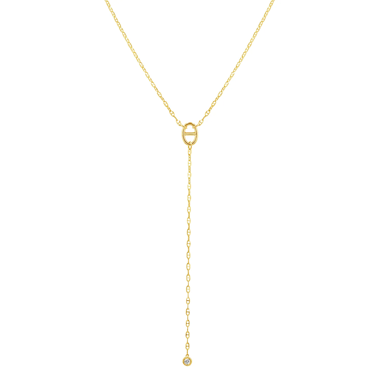Diamond Mariner Lariat Necklace sold by Baby Gold