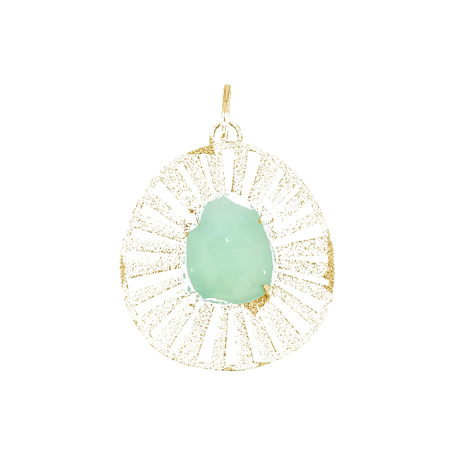 Chrysoprase Medallion Charm sold by Baby Gold