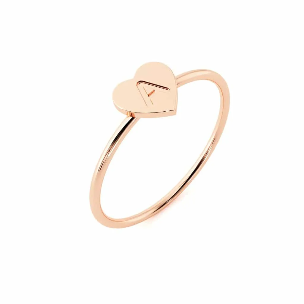 Moyen Initial Heart Ring sold by Baby Gold product image thumbnail 3
