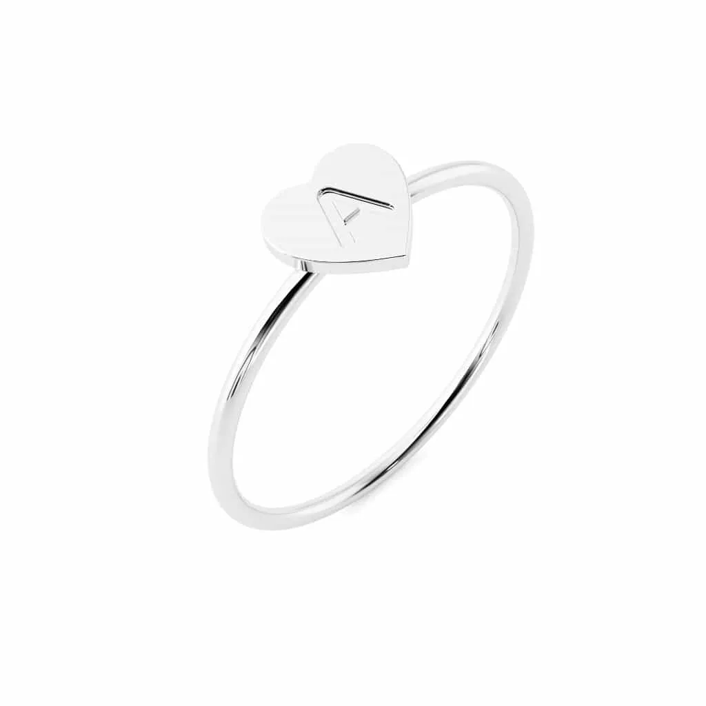 Moyen Initial Heart Ring sold by Baby Gold product image thumbnail 2