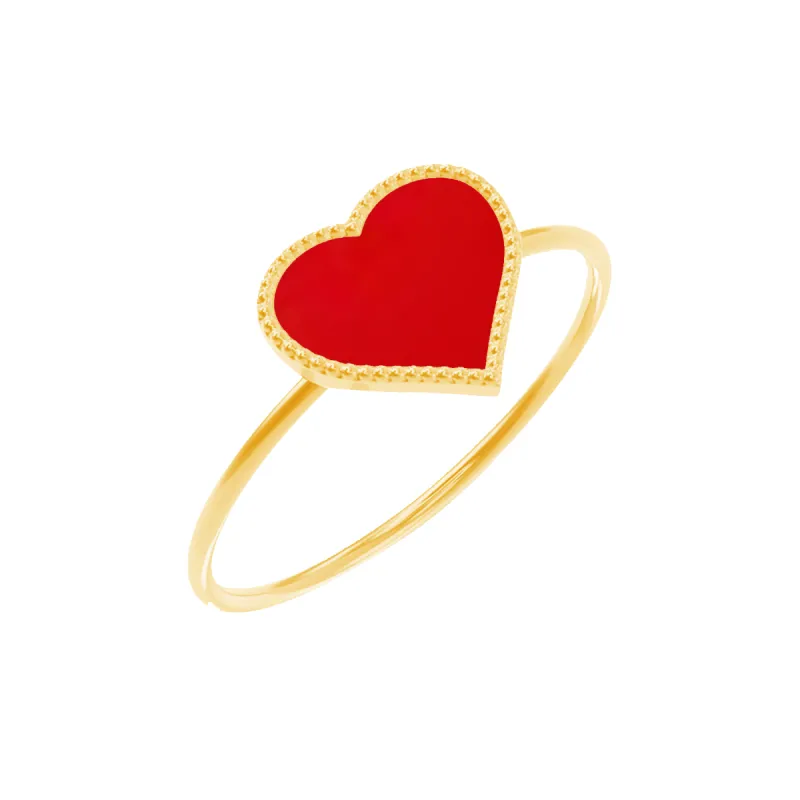 Enamel Heart Ring sold by Baby Gold