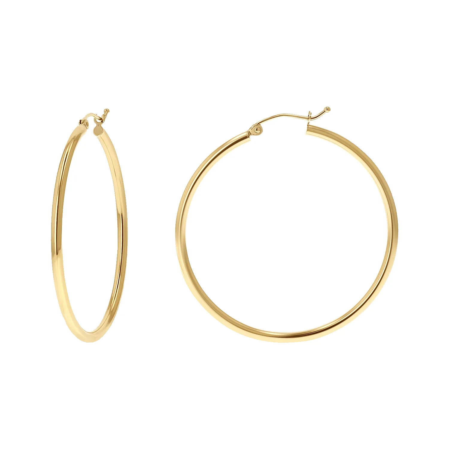 2mm Gold Tube Hoop Earrings sold by Baby Gold
