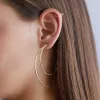 Diamond Cut Endless Hoop Earrings sold by Baby Gold
