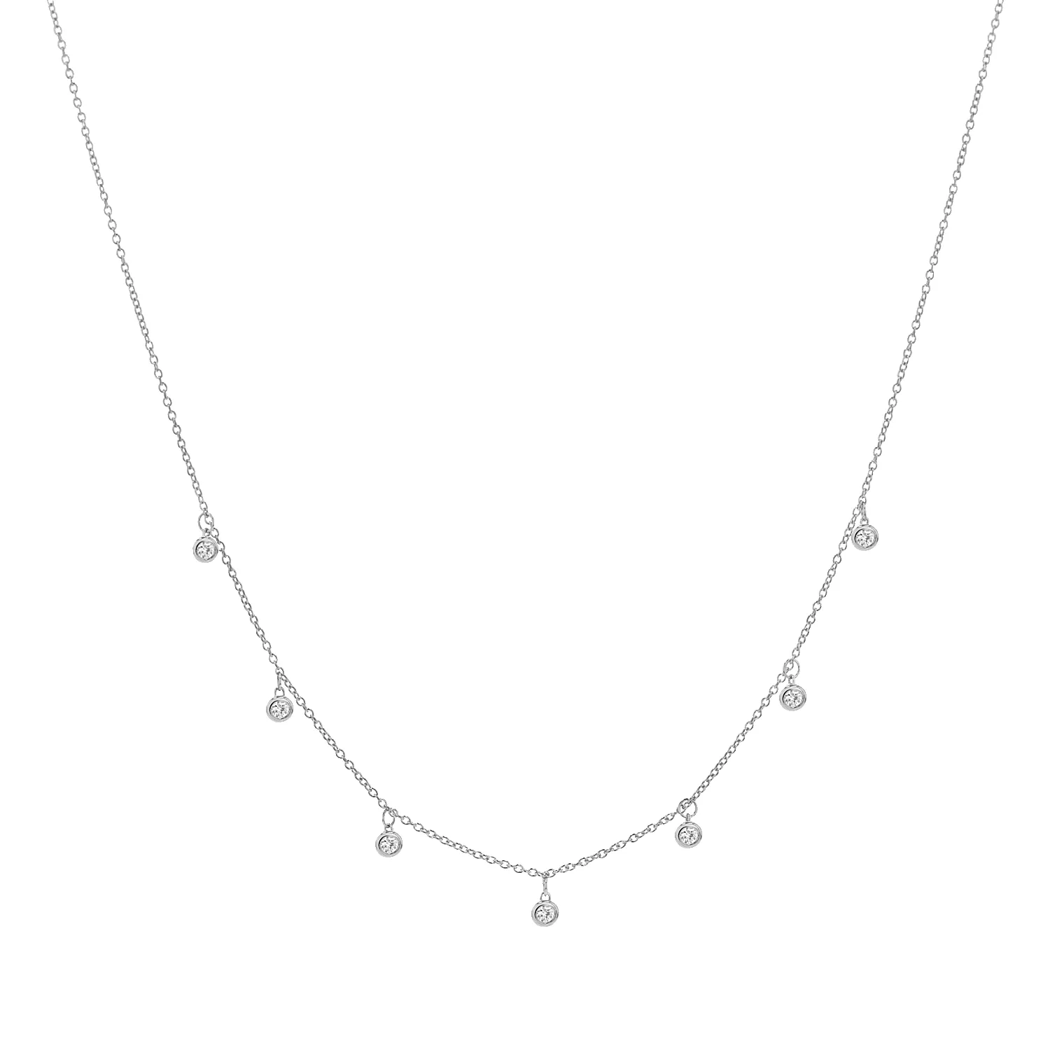 Multi Drop Diamond Necklace sold by Baby Gold product image thumbnail 2