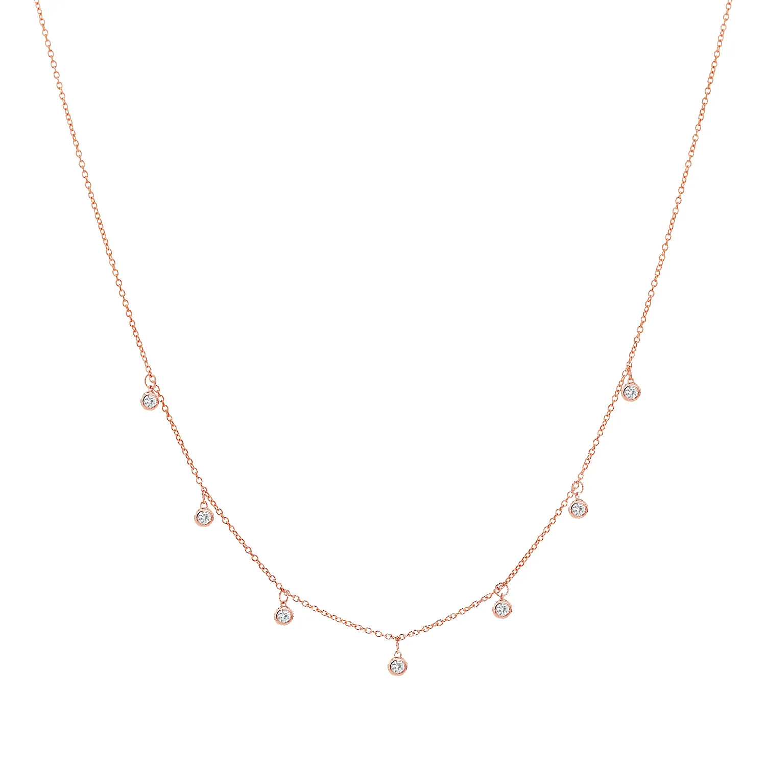 Multi Drop Diamond Necklace sold by Baby Gold product image thumbnail 3
