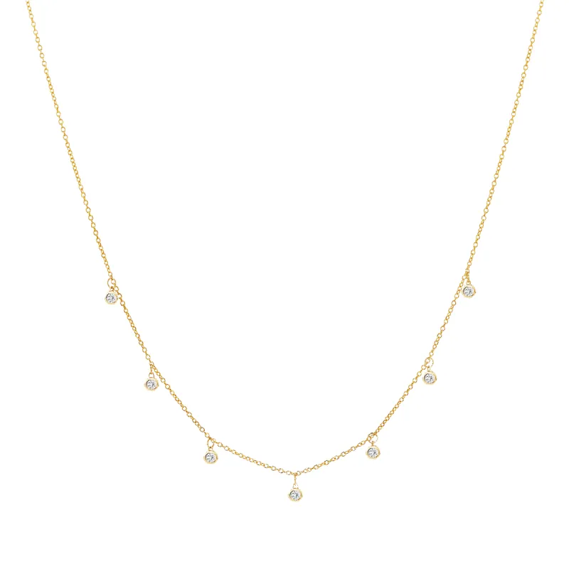 Multi Drop Diamond Necklace sold by Baby Gold