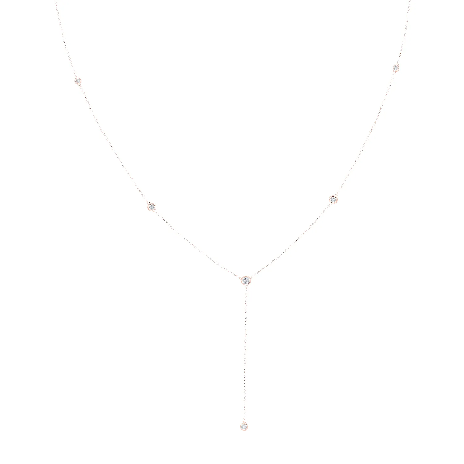 Diamond Lariat Necklace sold by Baby Gold product image thumbnail 3