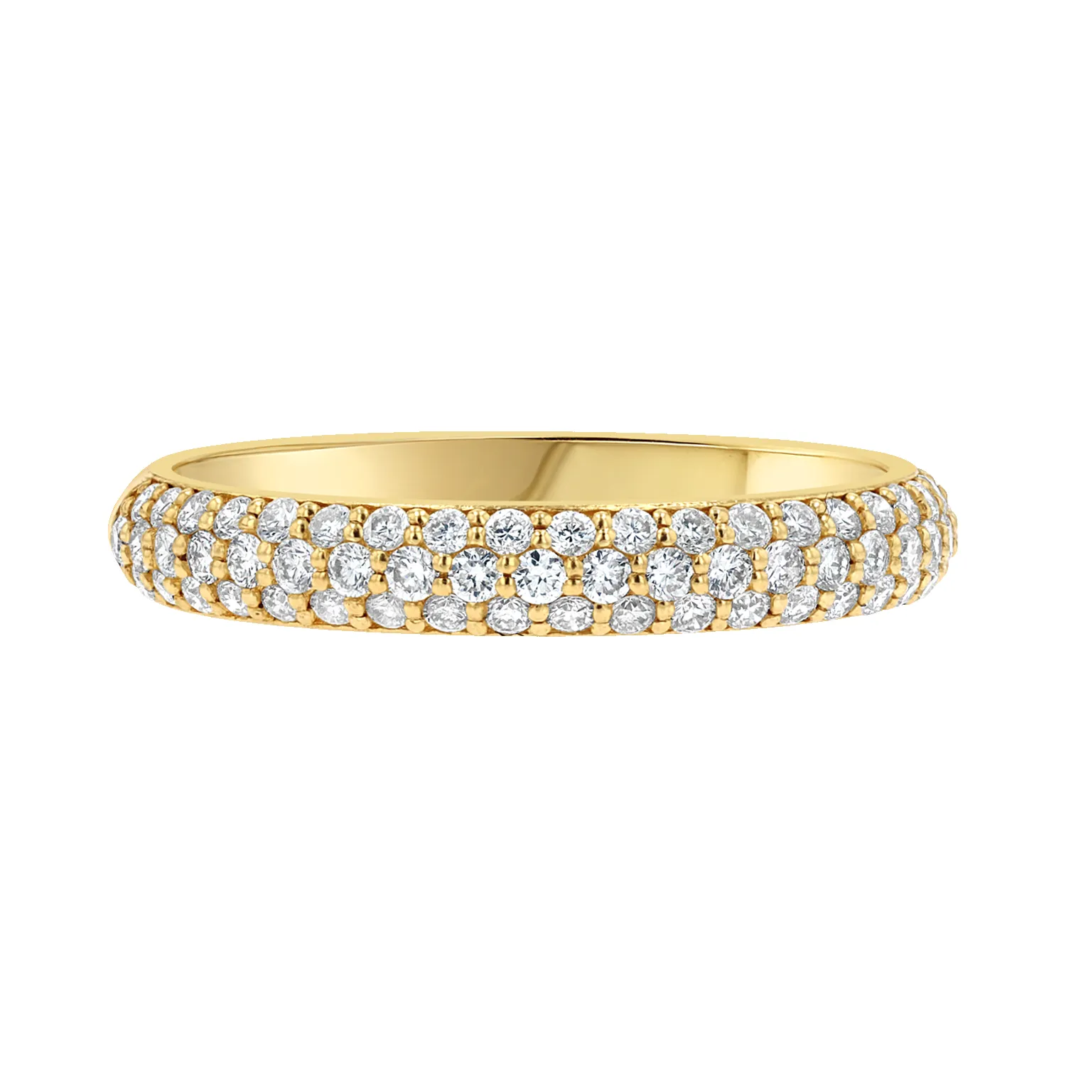 Three Row Pave Diamond Band sold by Baby Gold product image thumbnail 4